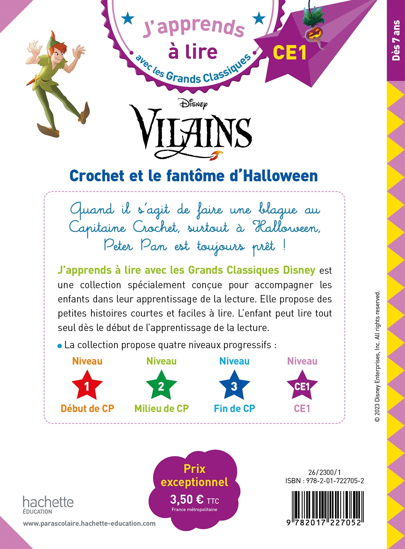 Disney Vilains - Crochet et le fantôme d'Halloween, CE1 - Isabelle Albertin - HACHETTE EDUC