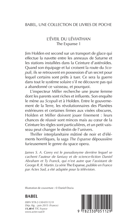 L'Éveil du Léviathan - James s. a. Corey - ACTES SUD