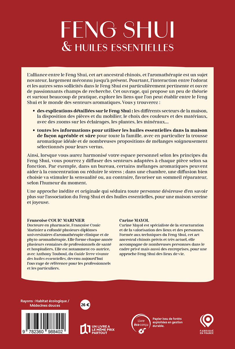 Feng shui et huiles essentielles - Françoise Couic Marinier - TERRE VIVANTE