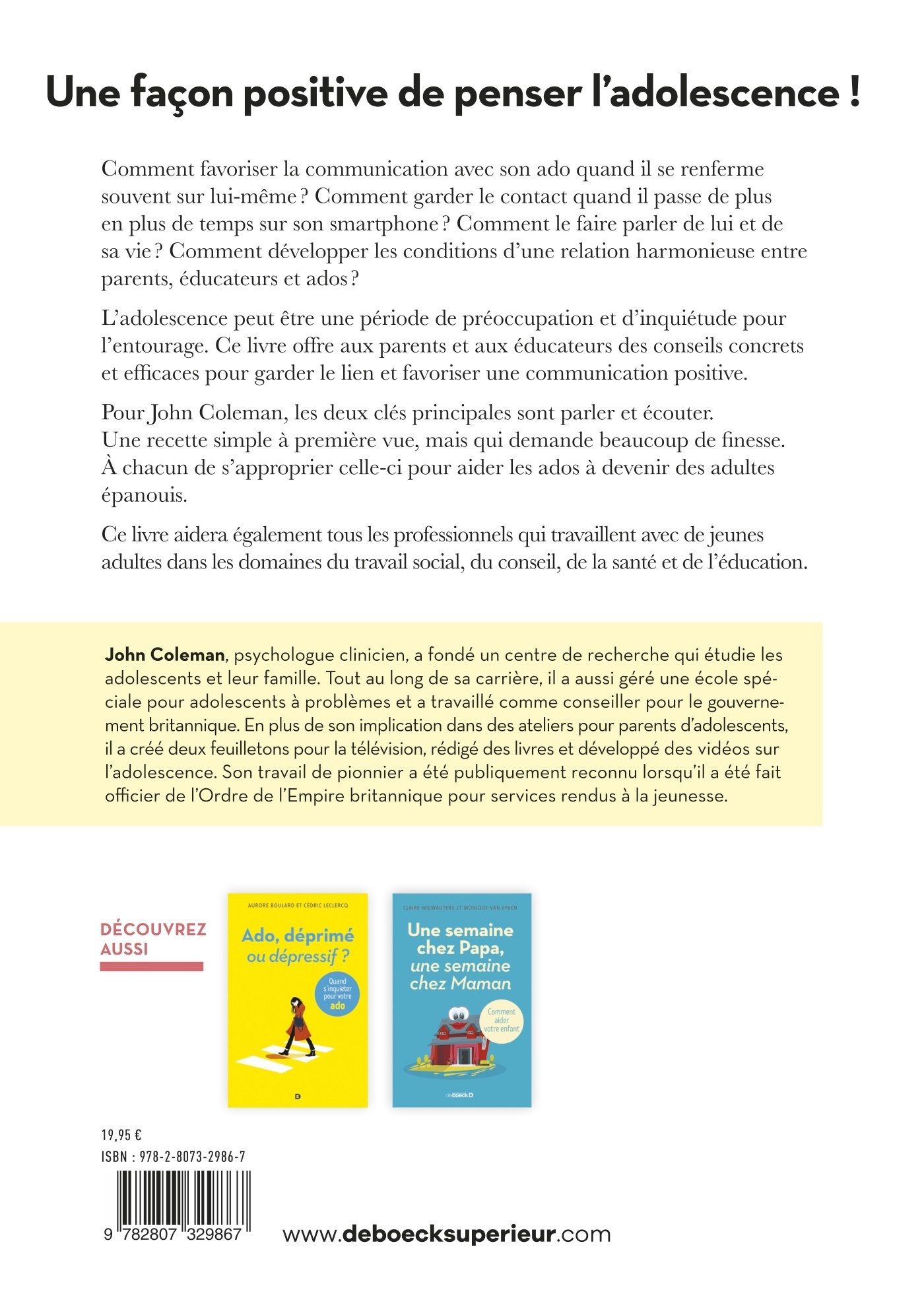 Pourquoi mon ado ne me parle pas ? - Armand Henrion - DE BOECK SUP