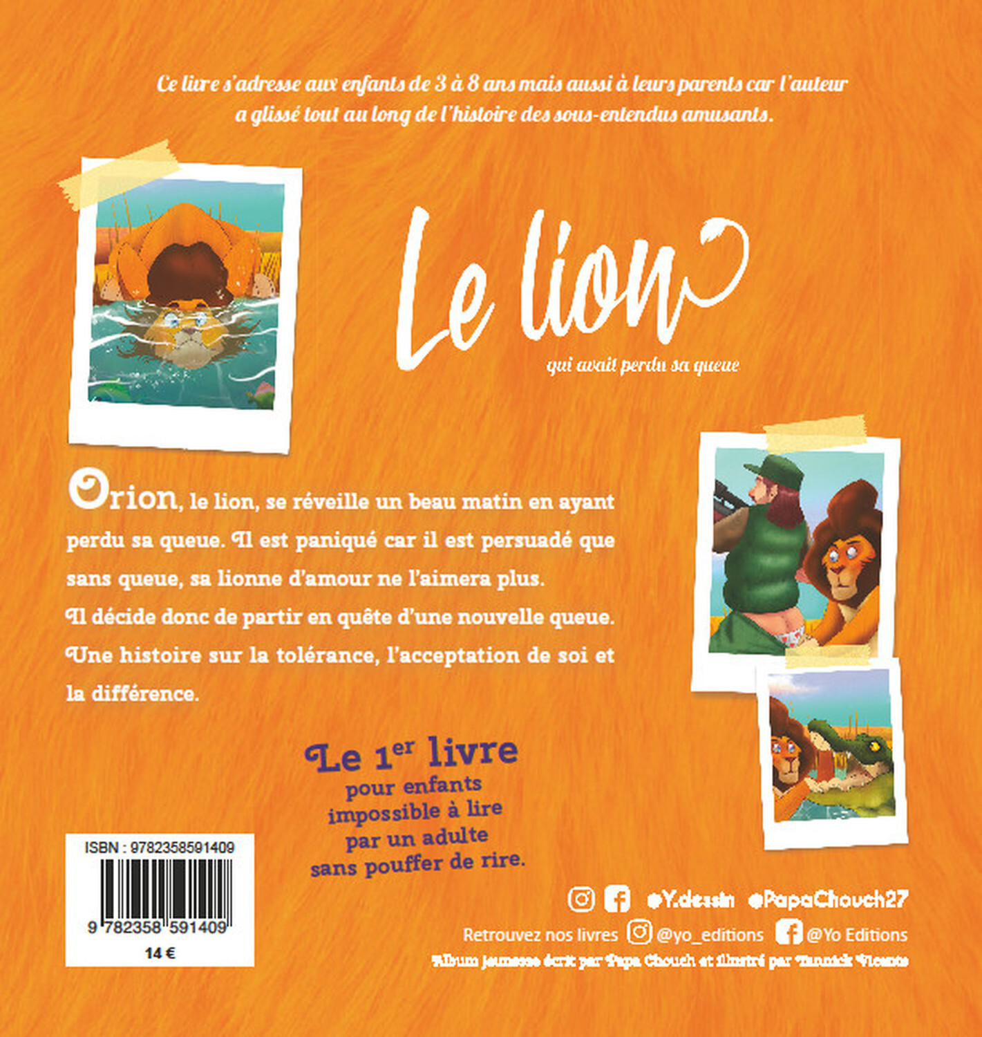 Le lion qui avait perdu sa queue -  Papa Chouch - YO EDITIONS
