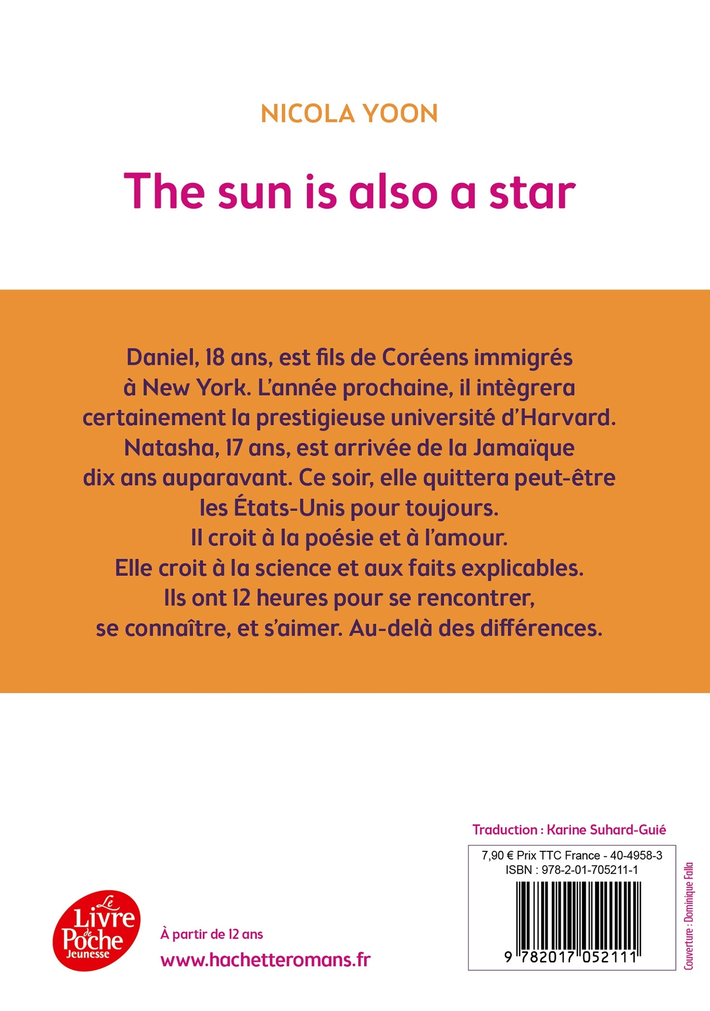 The sun is also a star - Nicola Yoon - POCHE JEUNESSE