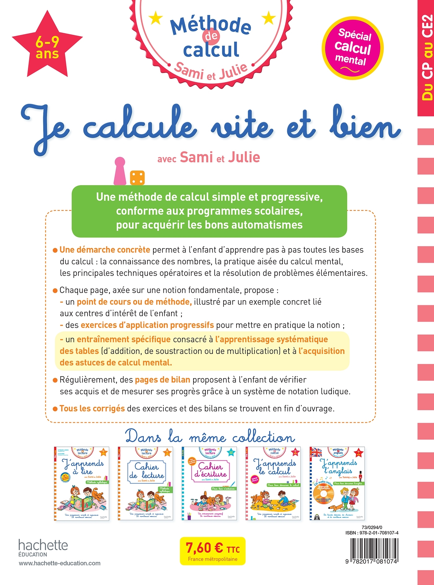 Je calcule vite et bien CP au CE2 avec Sami et Julie - Yves Naze - HACHETTE EDUC