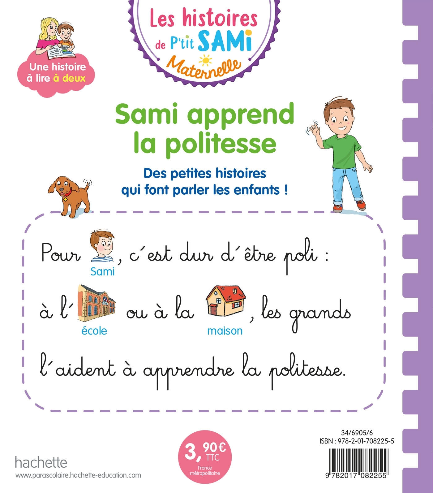 Les histoires de P'tit Sami Maternelle (3-5 ans) : Sami apprend la politesse - Nine Cléry - HACHETTE EDUC