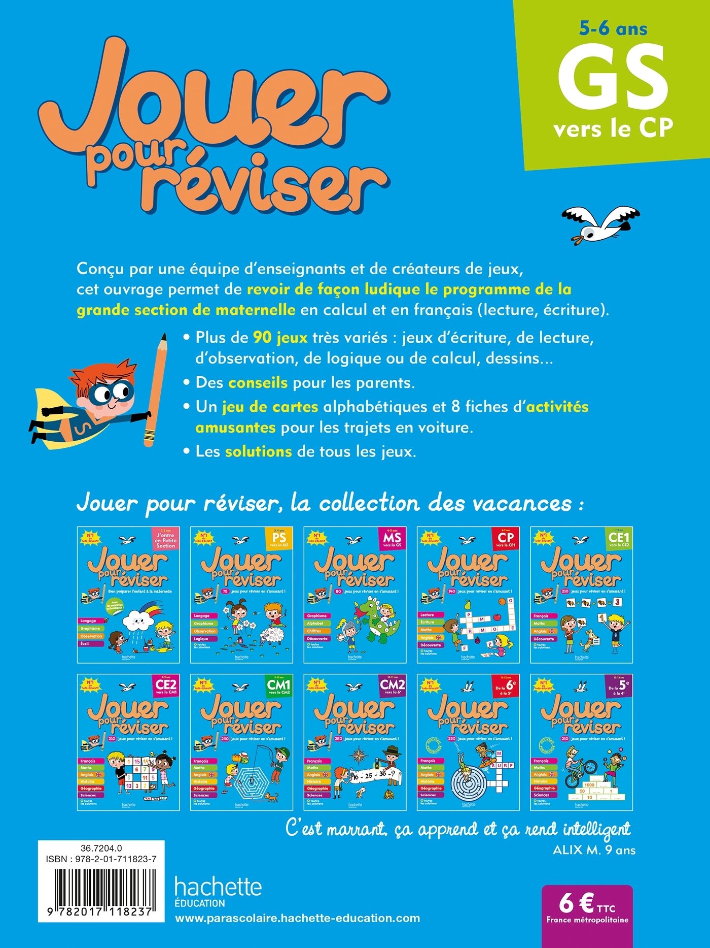 Jouer pour réviser - De la Grande Section au CP - Cahier de vacances 2024 -   - HACHETTE EDUC