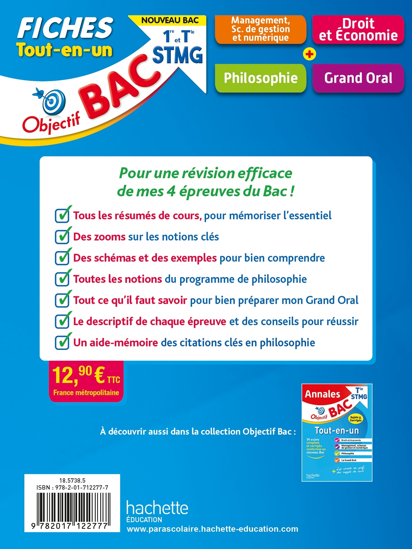 Objectif BAC Fiches Tout-en-un 1re et Tle STMG - N. Bloch - HACHETTE EDUC