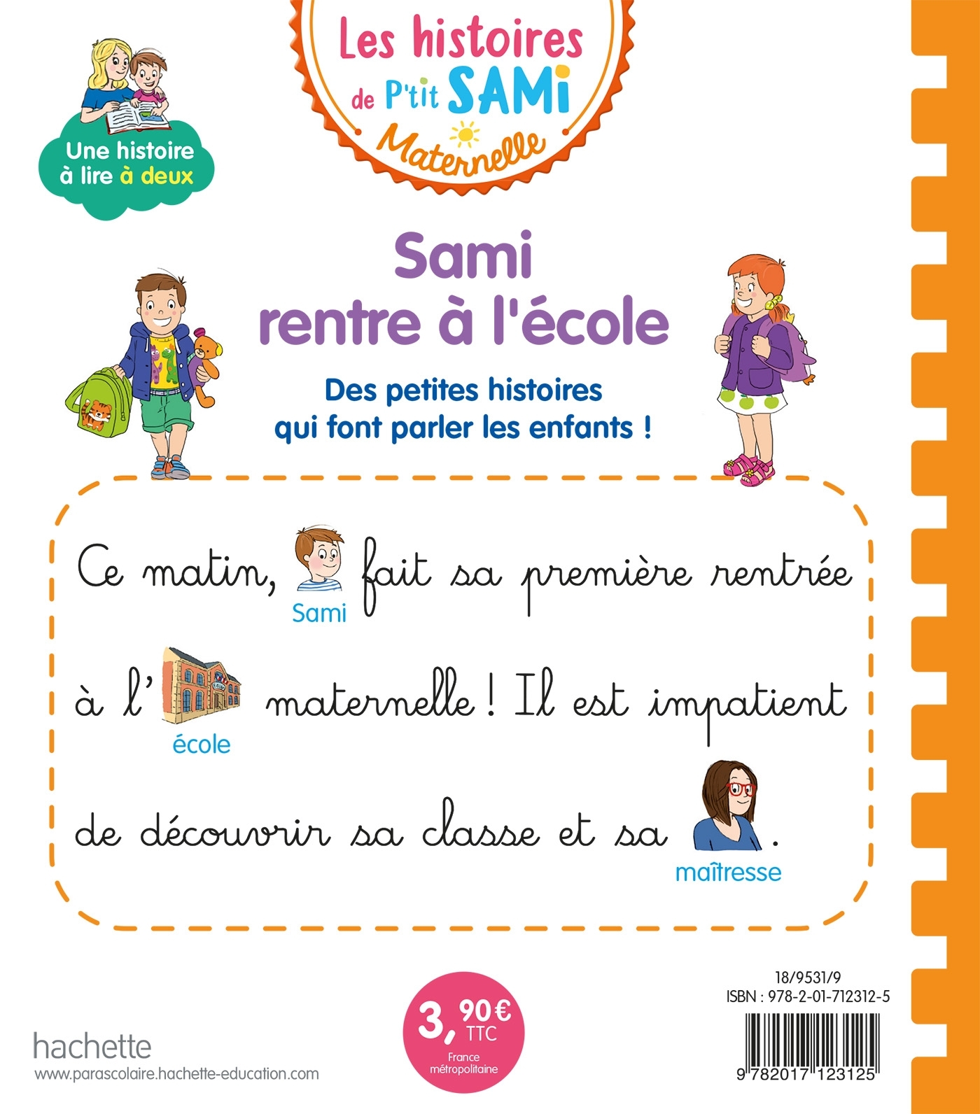 Les histoires de P'tit Sami Maternelle (3-5 ans) : Sami rentre à l'école - Alain Boyer - HACHETTE EDUC