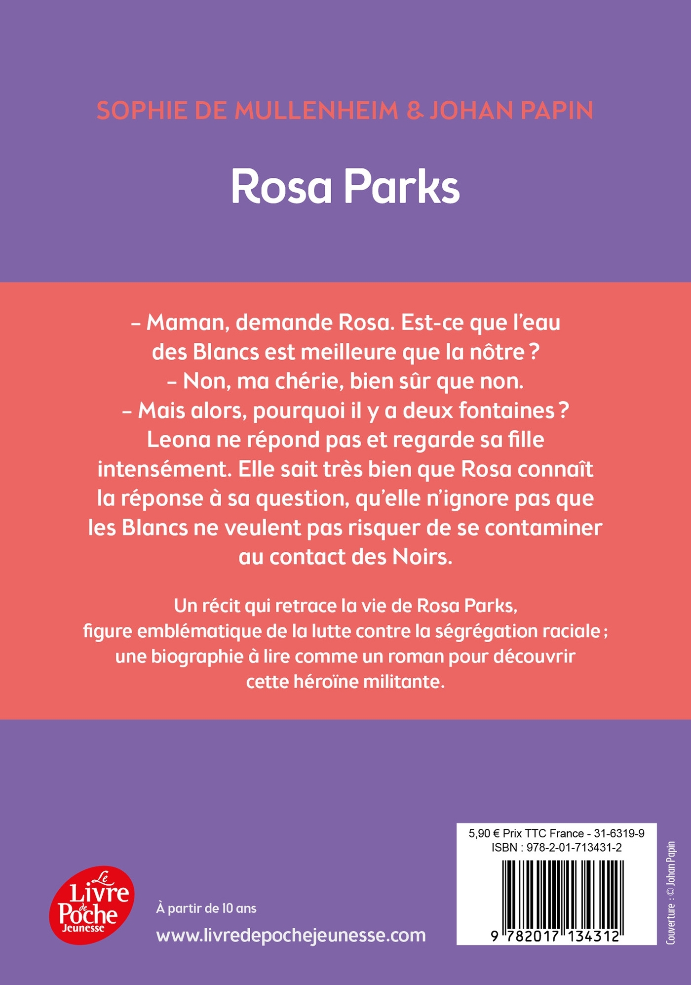 Rosa Parks - Sophie De Mullenheim - POCHE JEUNESSE