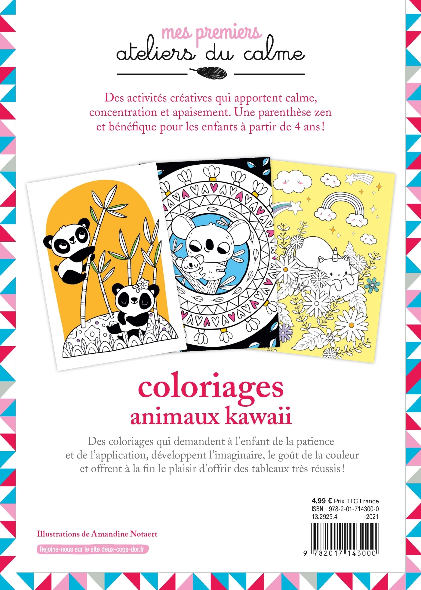 Coloriages animaux kawaï - Amandine Notaert - DEUX COQS D OR