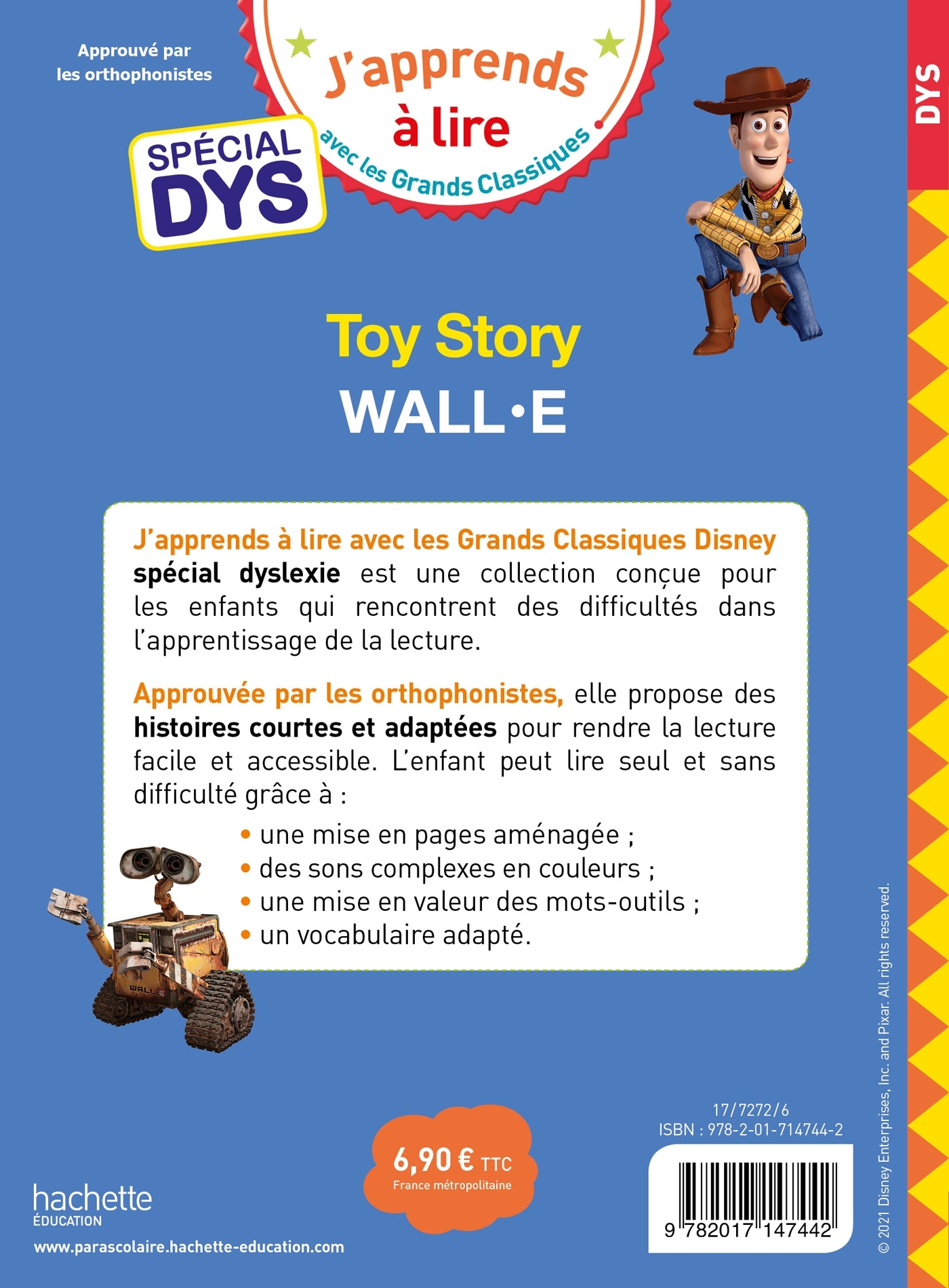Disney - Toy Story / WALL-E - Spécial DYS (dyslexie) - Isabelle Albertin - HACHETTE EDUC