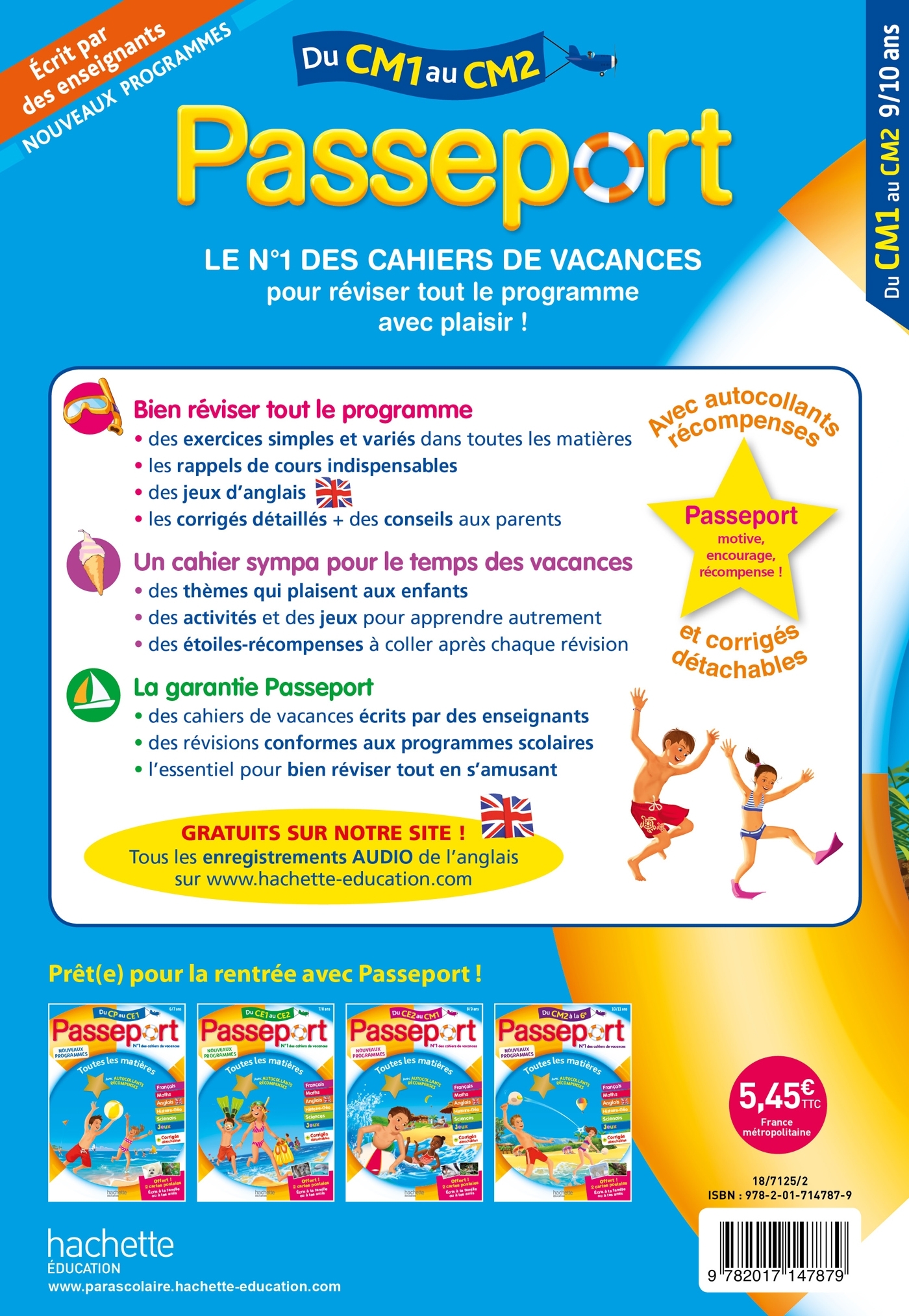 Passeport - Du CM1 au CM2 (9-10 ans) - Cahier de vacances 2022 - Claire Barthomeuf - HACHETTE EDUC