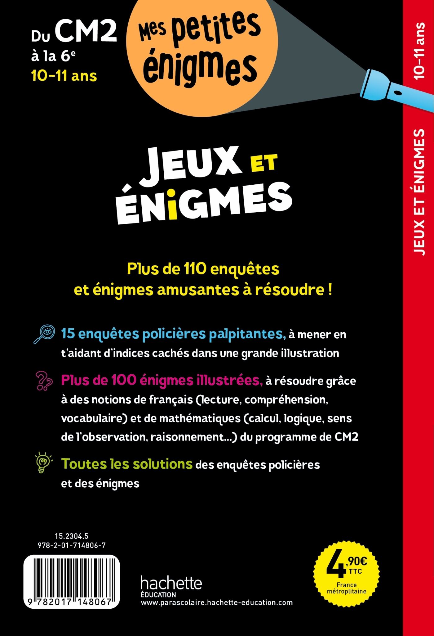 Jeux et énigmes - Du CM2 à la 6e - Cahier de vacances 2024 - Eric Berger - HACHETTE EDUC