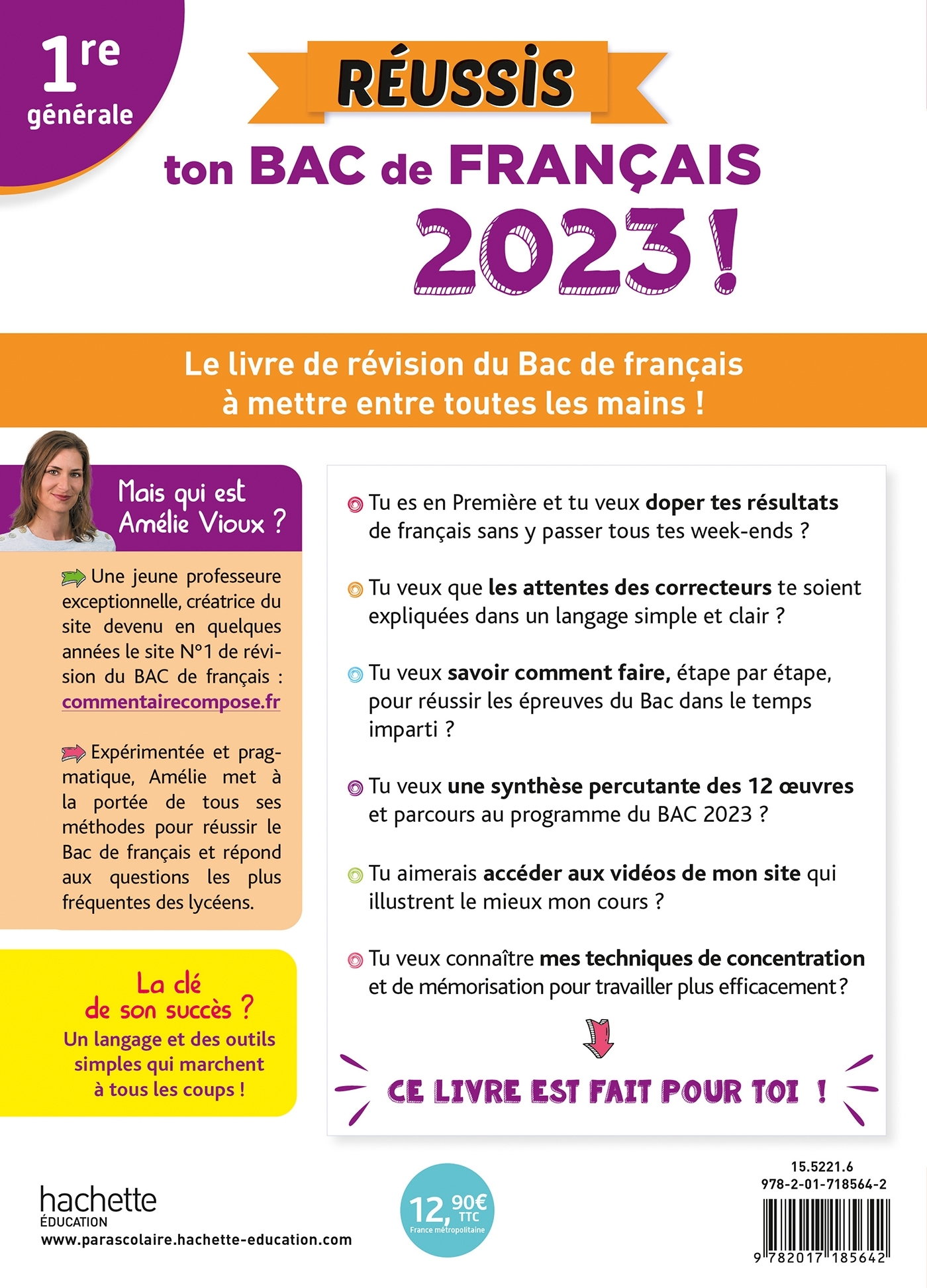 Réussis ton Bac de français 2023 avec Amélie Vioux 1re générale - Amélie Vioux - HACHETTE EDUC