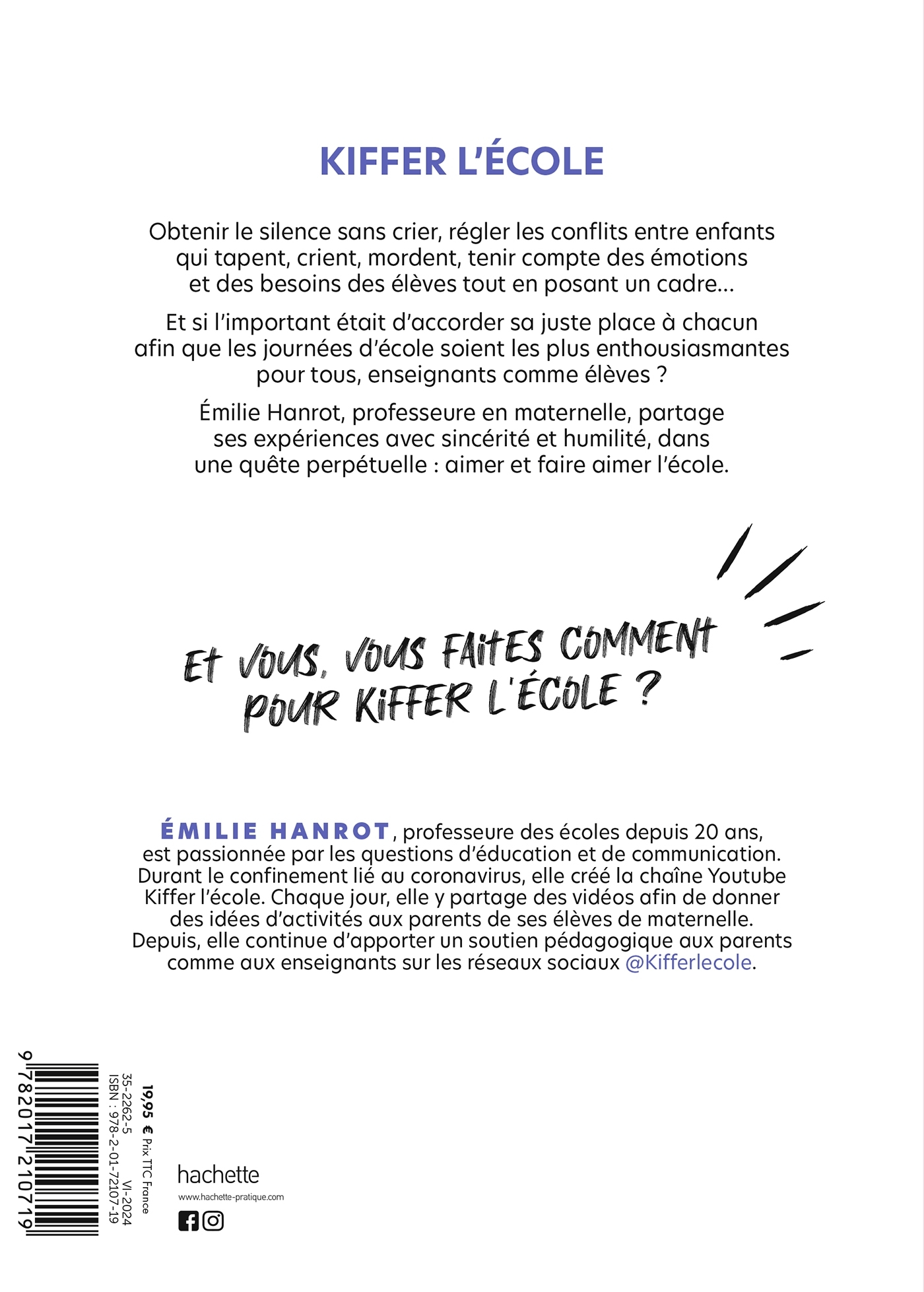 Kiffer l'école - Émilie Hanrot - HACHETTE PRAT