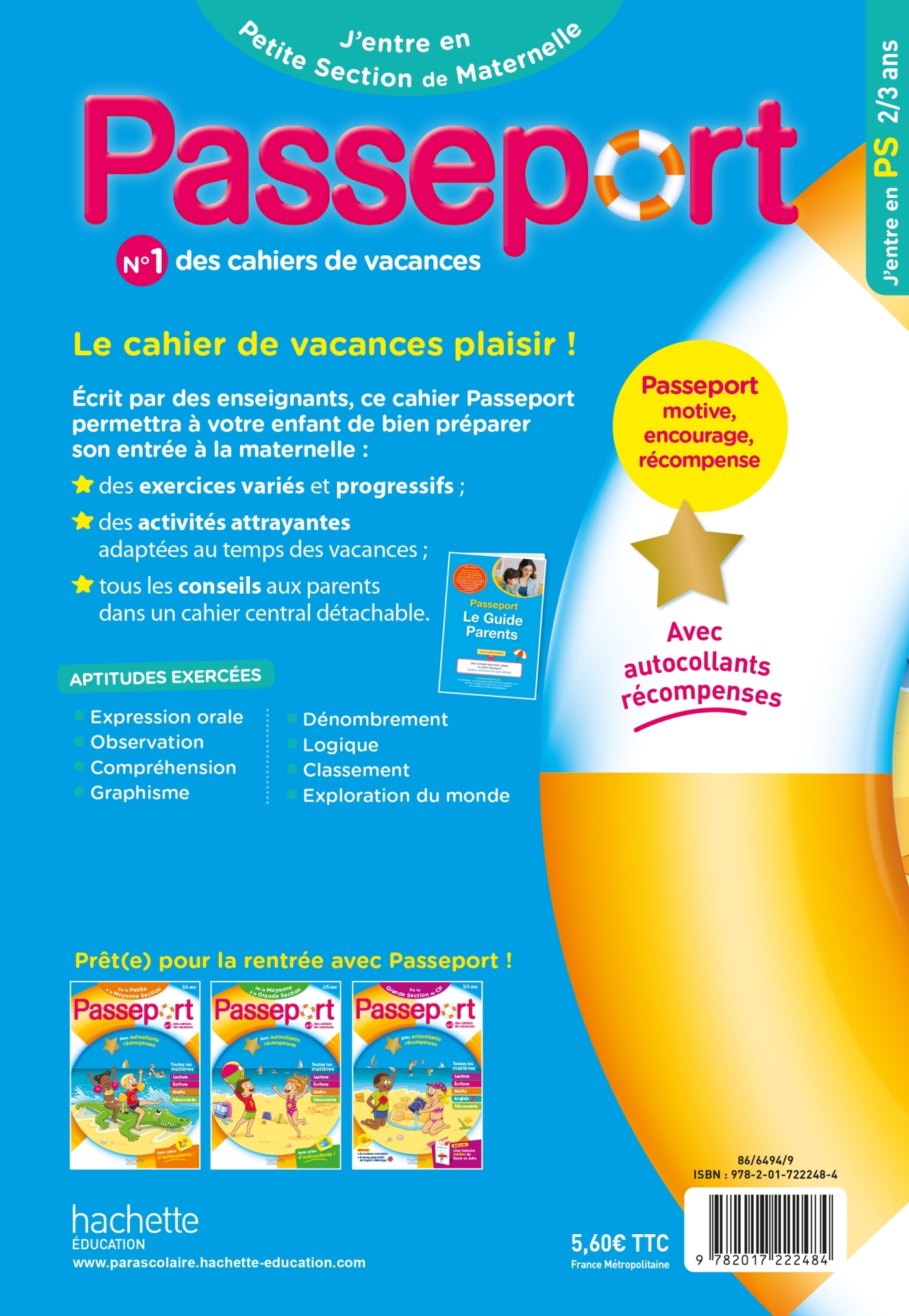 Passeport - J'entre en Petite Section de maternelle 2/3 ans - Cahier de vacances 2024 - Nadia Poure - HACHETTE EDUC