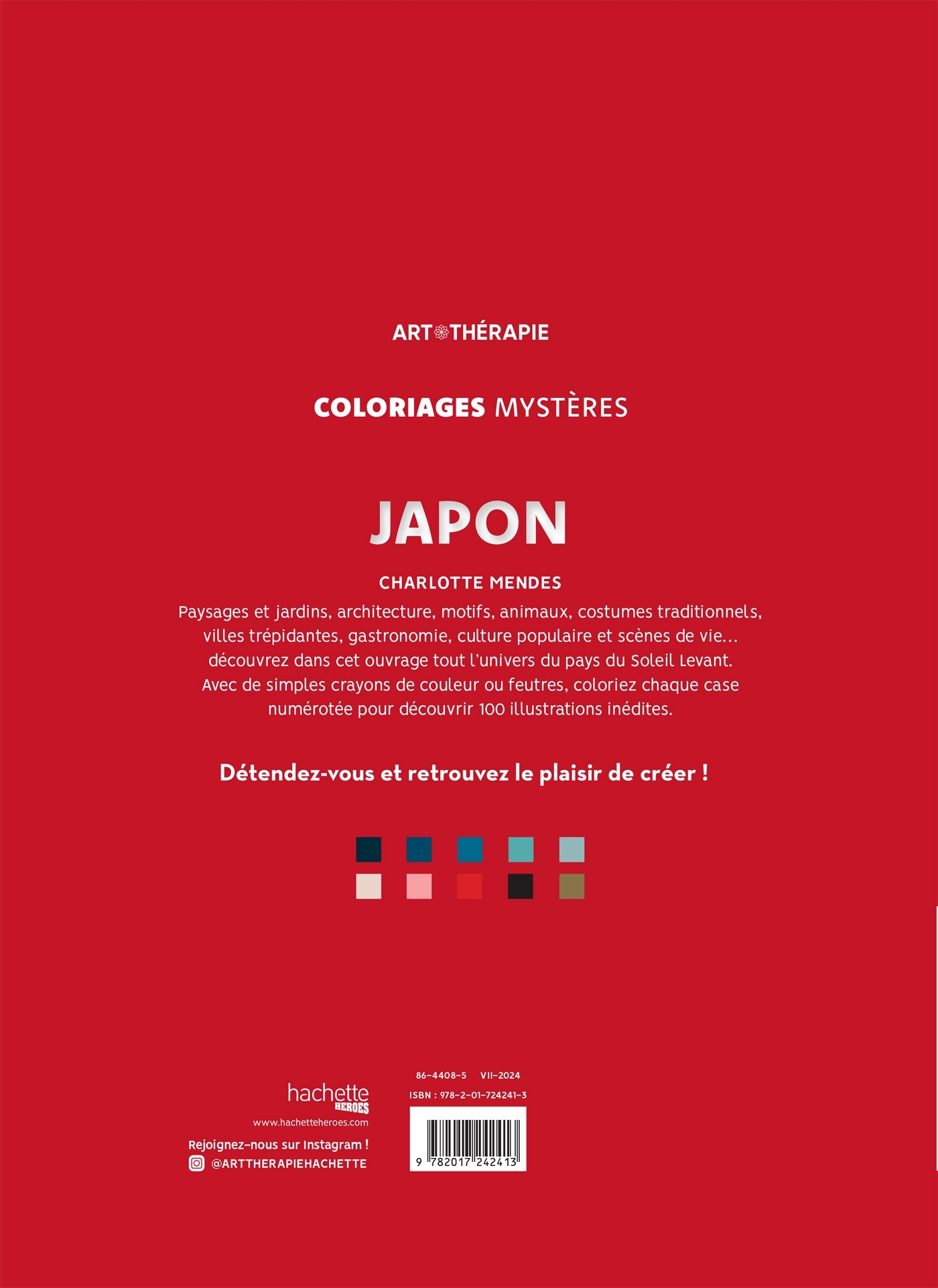 Coloriages mystères - Japon -  Charlotte Mendès - HACHETTE HEROES