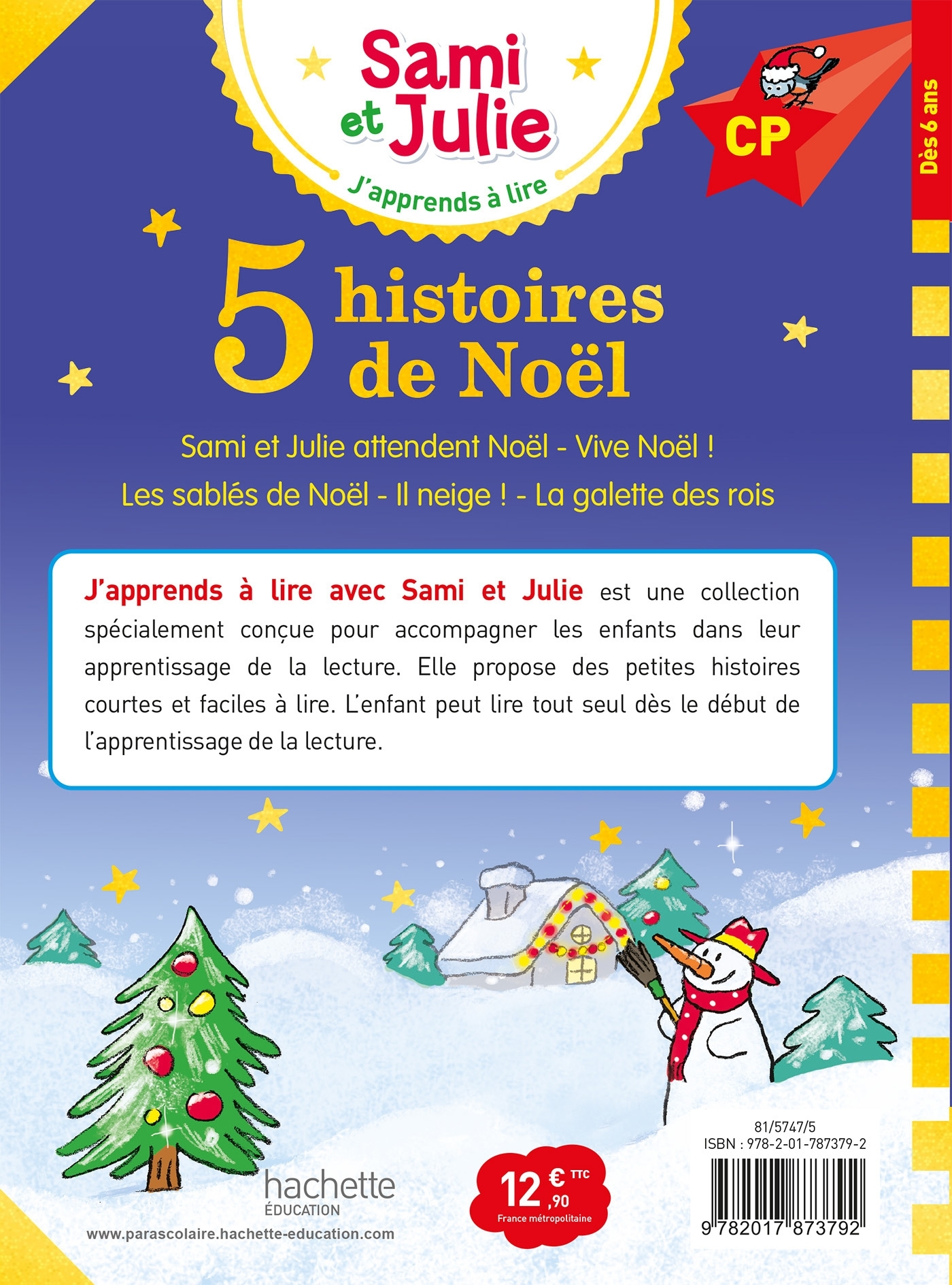 Sami et Julie Niveau CP - 5 histoires de Noël - Emmanuelle Massonaud - HACHETTE EDUC
