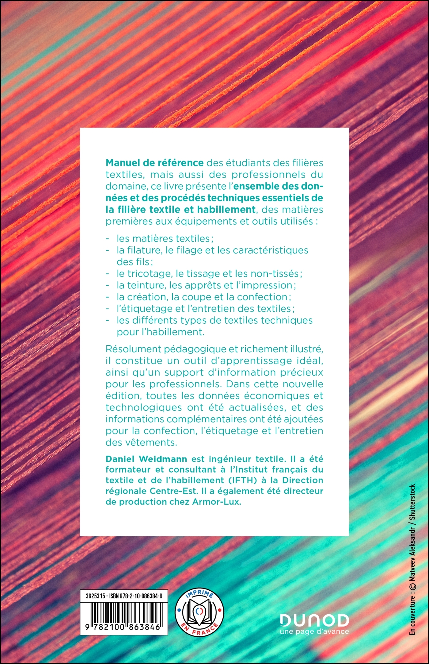 Technologies des textiles - 5e éd. - Daniel Weidmann - DUNOD
