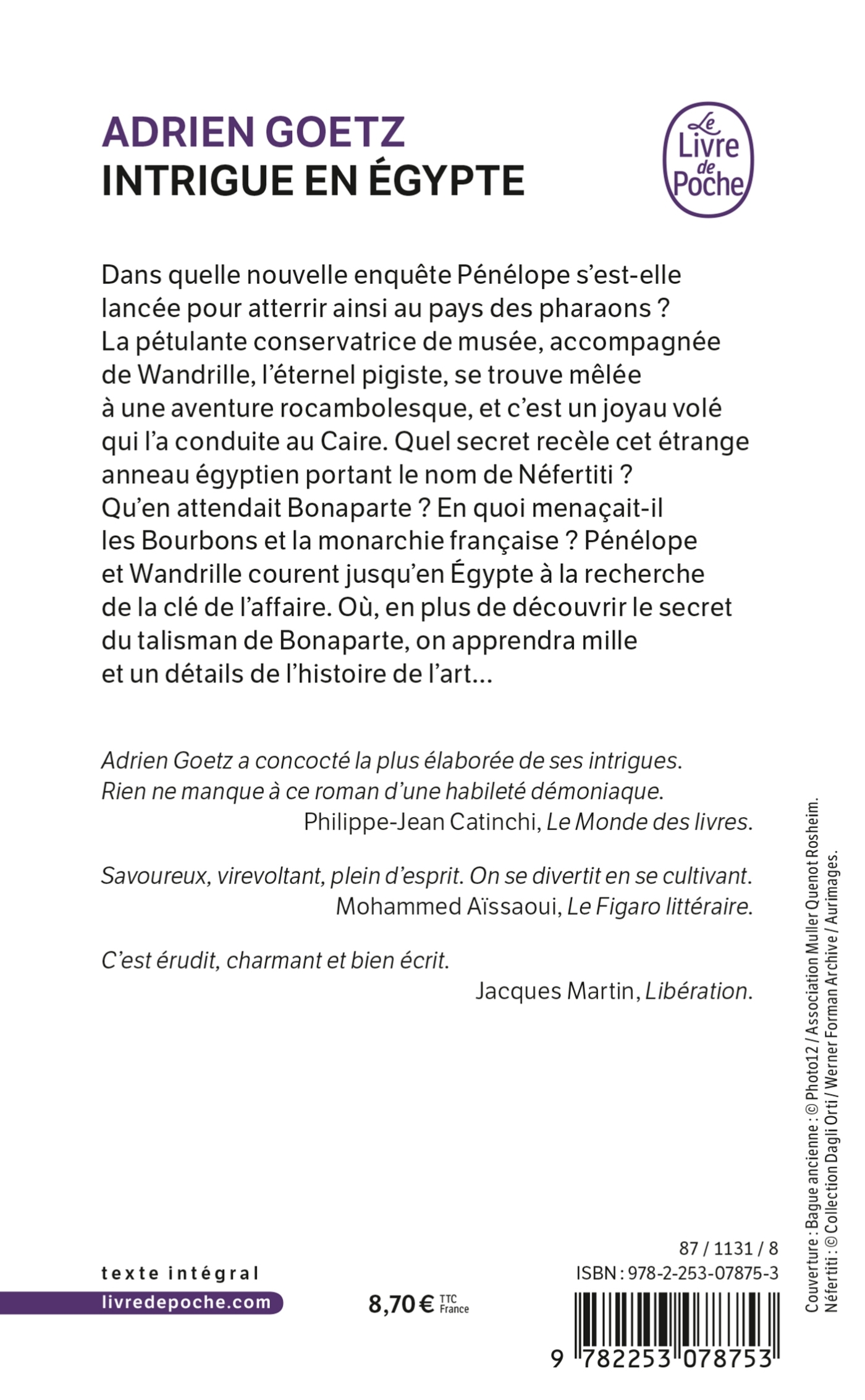 Intrigue en Égypte - Adrien Goetz - LGF