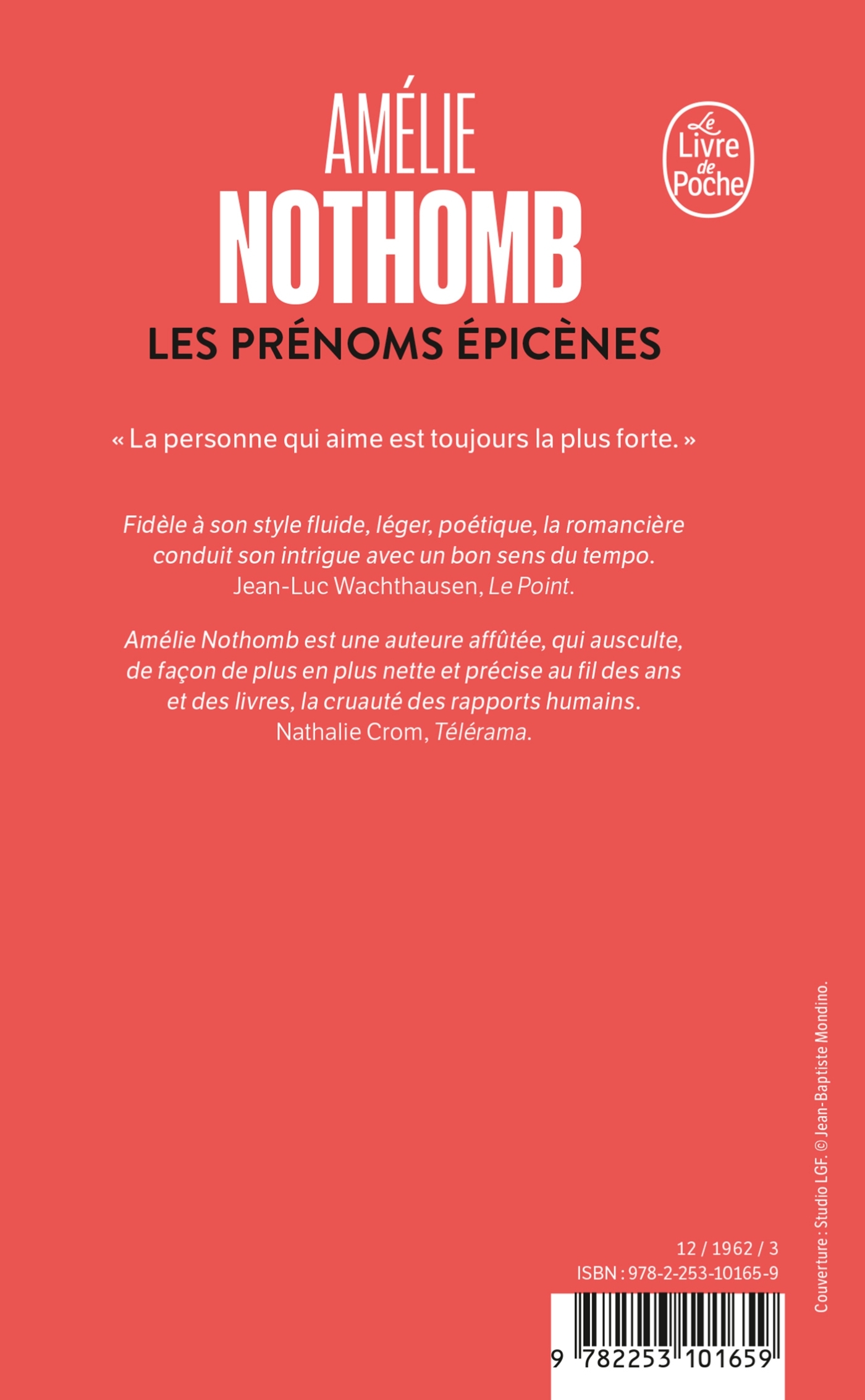 Les Prénoms épicènes - Amélie Nothomb - LGF