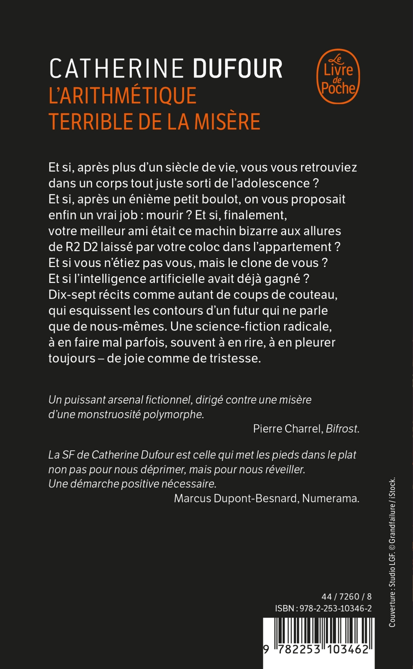L'arithmétique terrible de la misère - Catherine Dufour - LGF