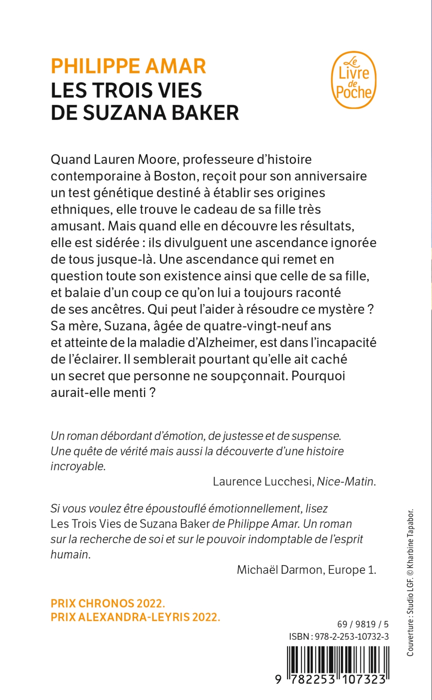 Les trois vies de Suzana Baker - Philippe Amar - LGF