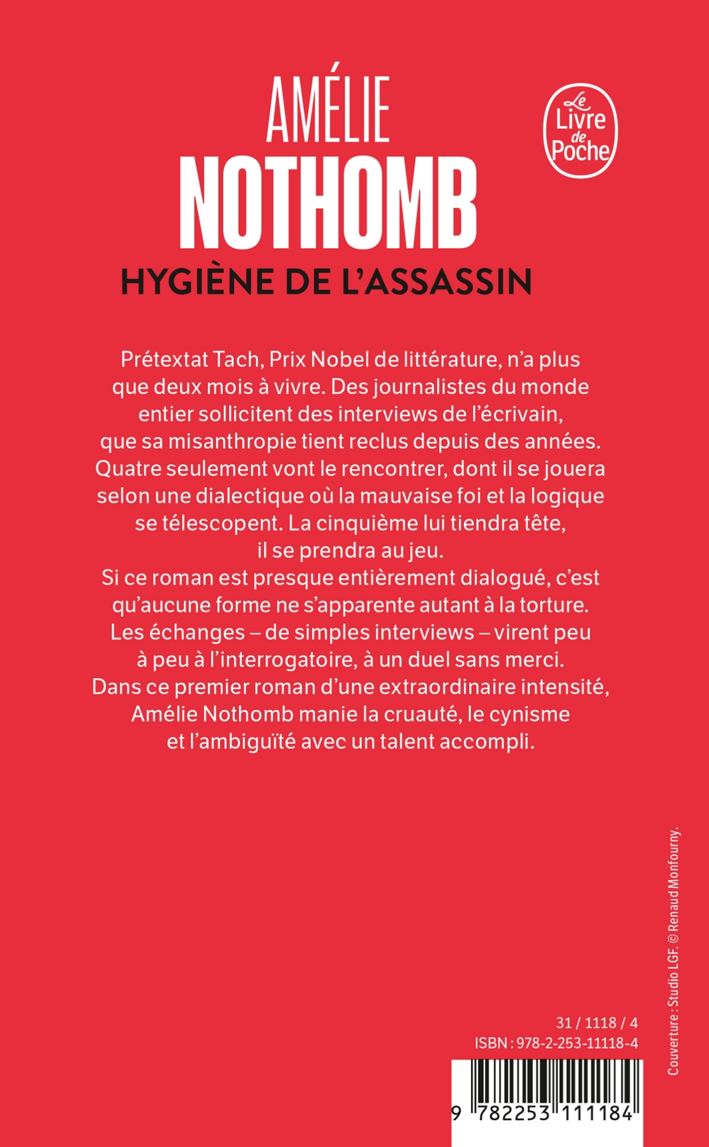 Hygiène de l'assassin - Amélie Nothomb - LGF