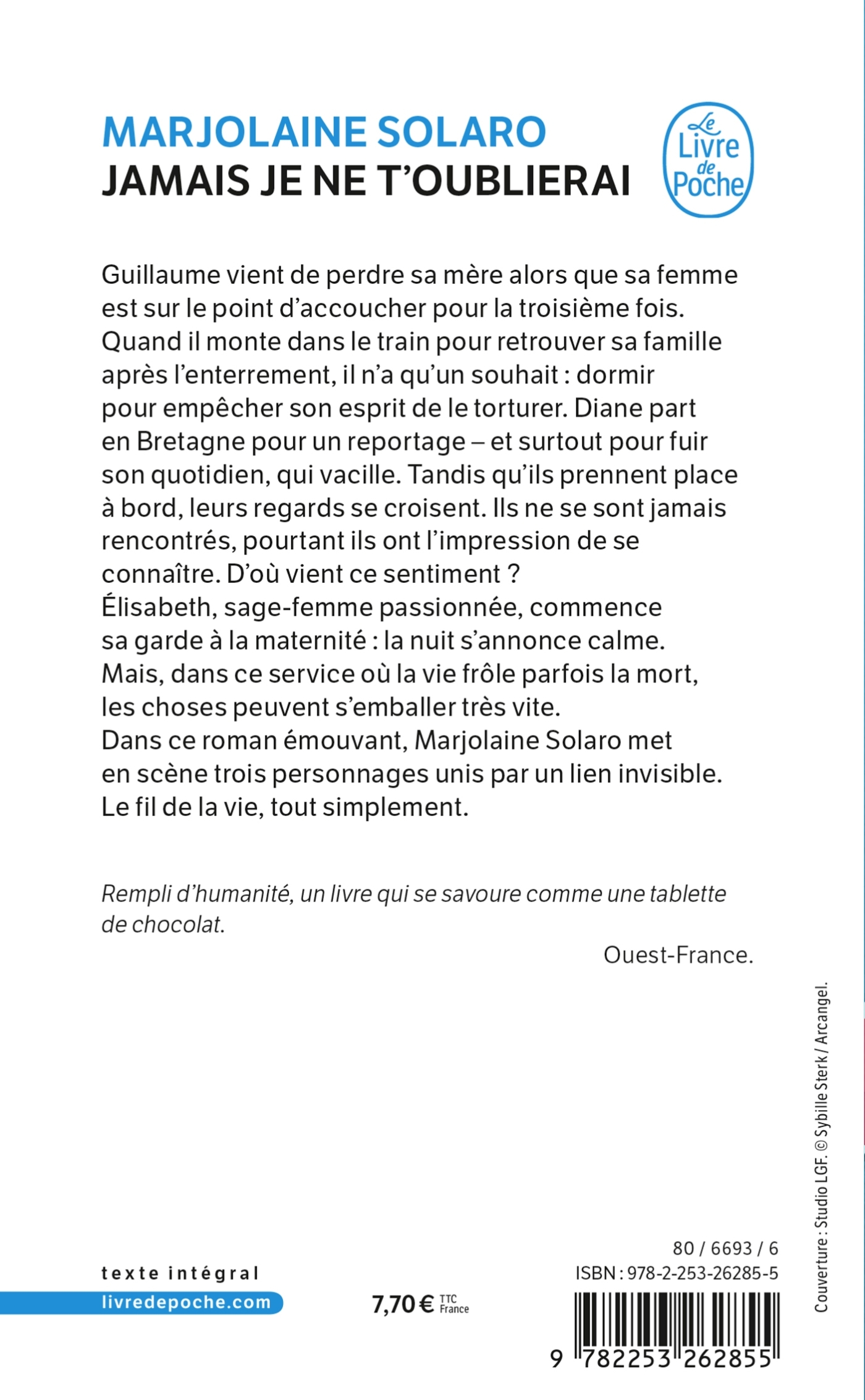 Jamais je ne t'oublierai - Marjolaine Solaro - LGF