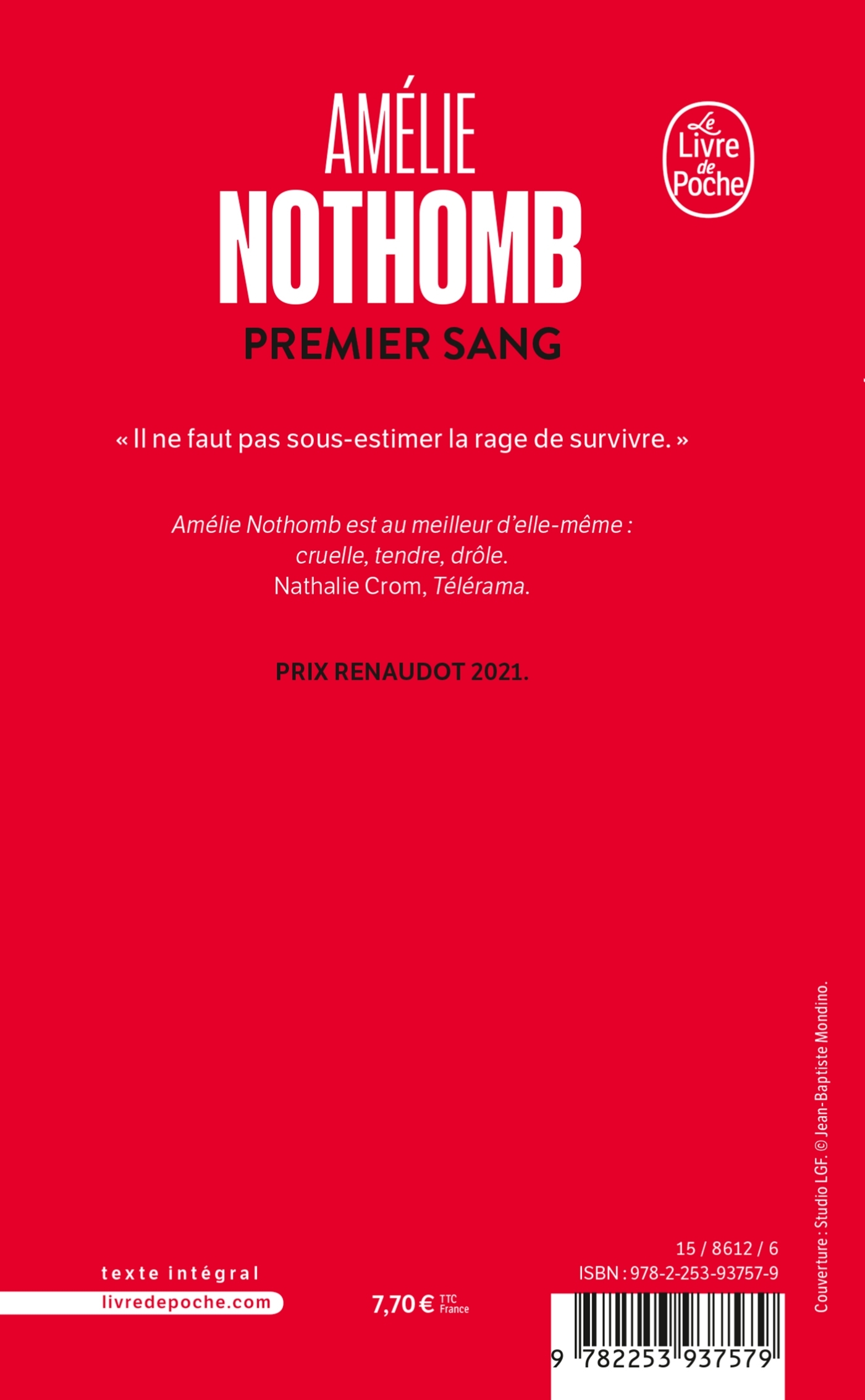 Premier Sang - Amélie Nothomb - LGF