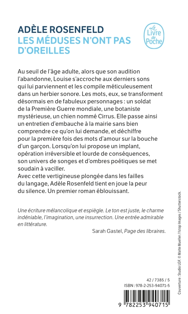 Les méduses n'ont pas d'oreilles - Adèle Rosenfeld - LGF