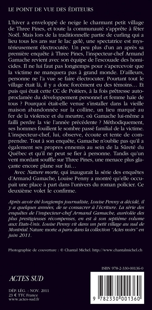 Sous la glace - Louise Penny - ACTES SUD