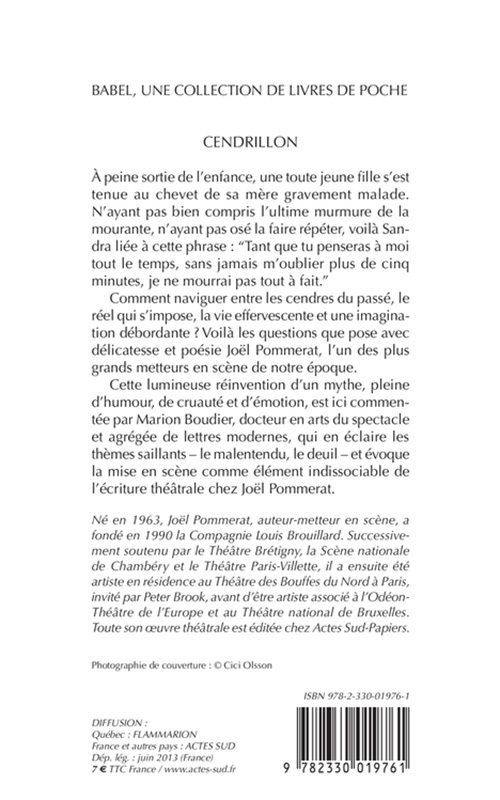 Cendrillon - Joël Pommerat - ACTES SUD