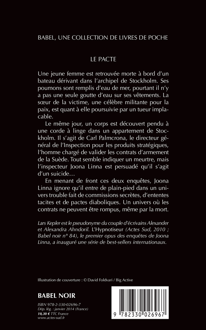 Le Pacte - Lars Kepler - ACTES SUD