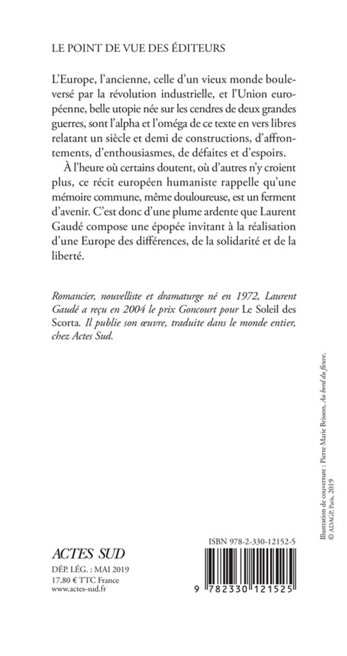 Nous, l'Europe - Laurent Gaudé - ACTES SUD