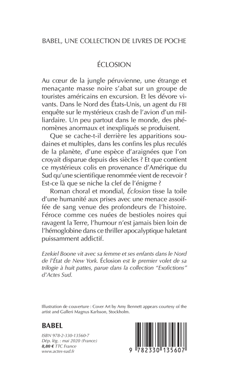 Eclosion - Ezekiel Boone - ACTES SUD