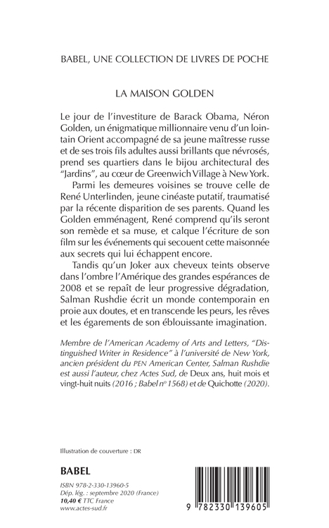 La Maison Golden - Salman Rushdie - ACTES SUD