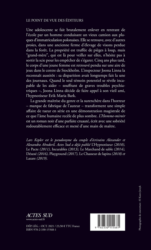 L'Homme-miroir - Lars Kepler - ACTES SUD