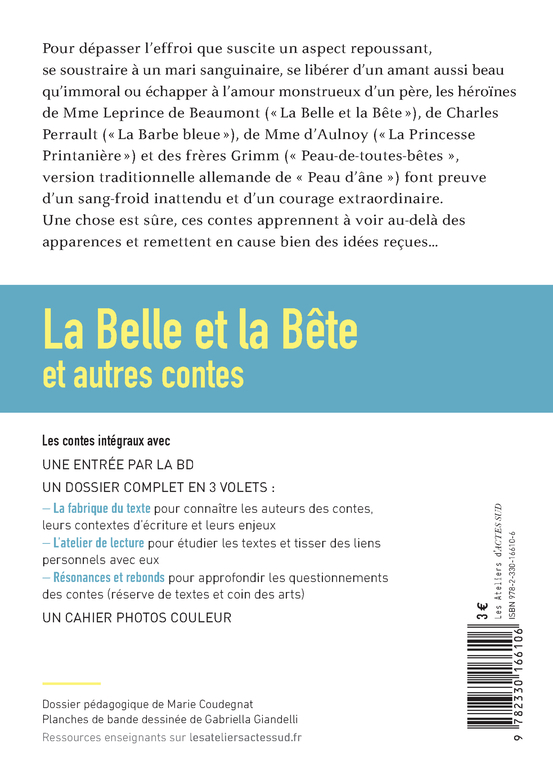 La Belle et la Bête et autres contes - Jeanne-Marie Leprince de Beaumont - ACTES SUD