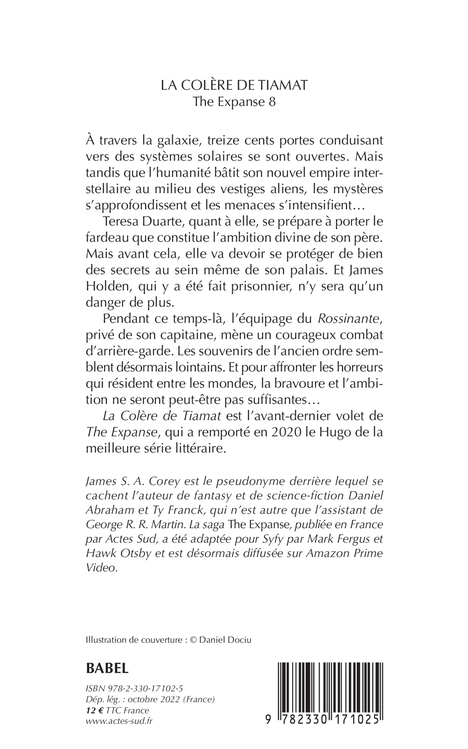 La Colère de Tiamat - James s. a. Corey - ACTES SUD