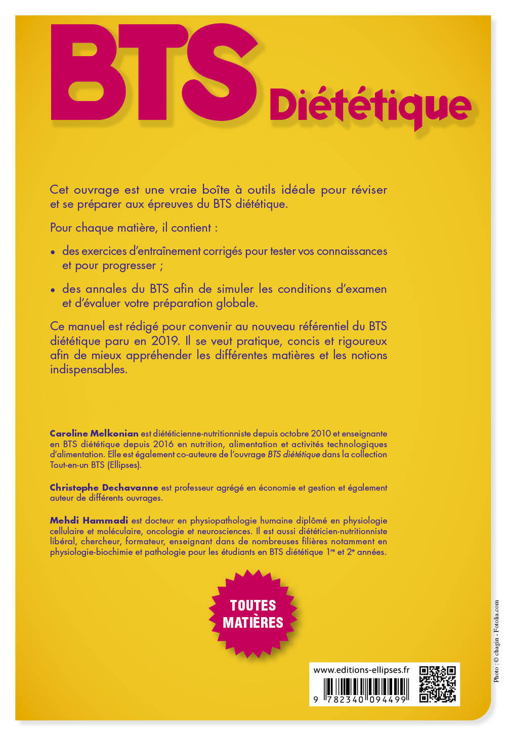 BTS Diététique - Caroline Melkonian - ELLIPSES