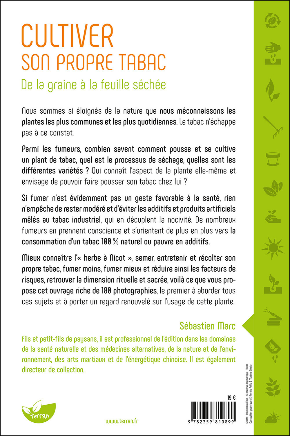 Cultiver son propre tabac - De la graine à la feuille séchée - Sébastien Marc - DE TERRAN