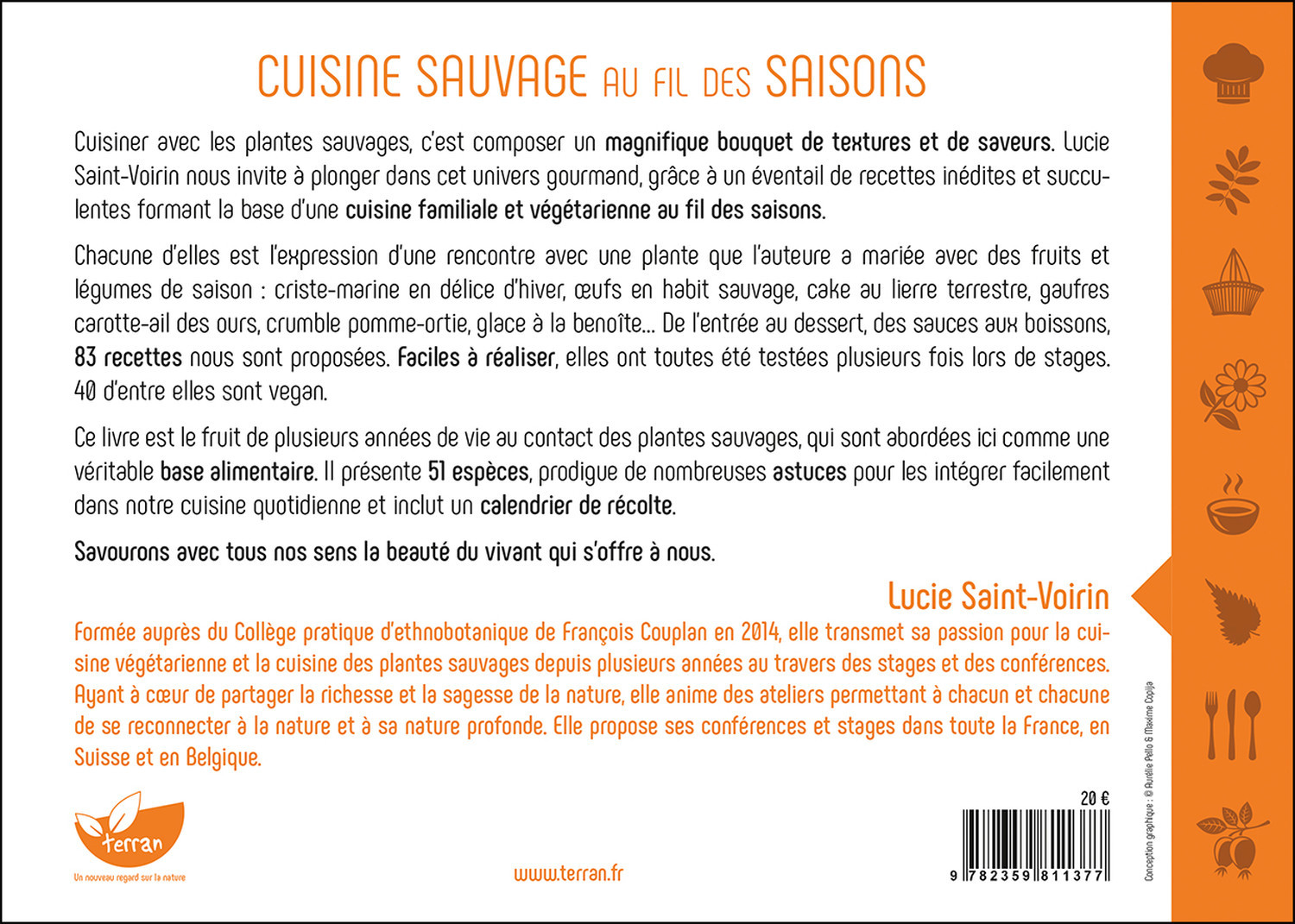 Cuisine sauvage au fil des saisons - + de 80 recettes et 50 plantes - Lucie Saint-Voirin - DE TERRAN