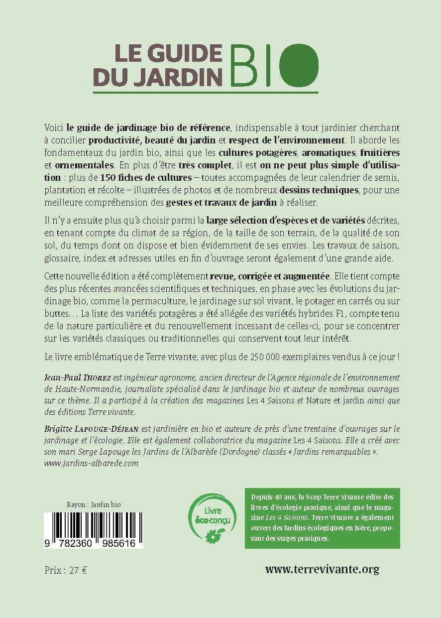 Le guide du jardin bio - Jean-Paul Thorez - TERRE VIVANTE