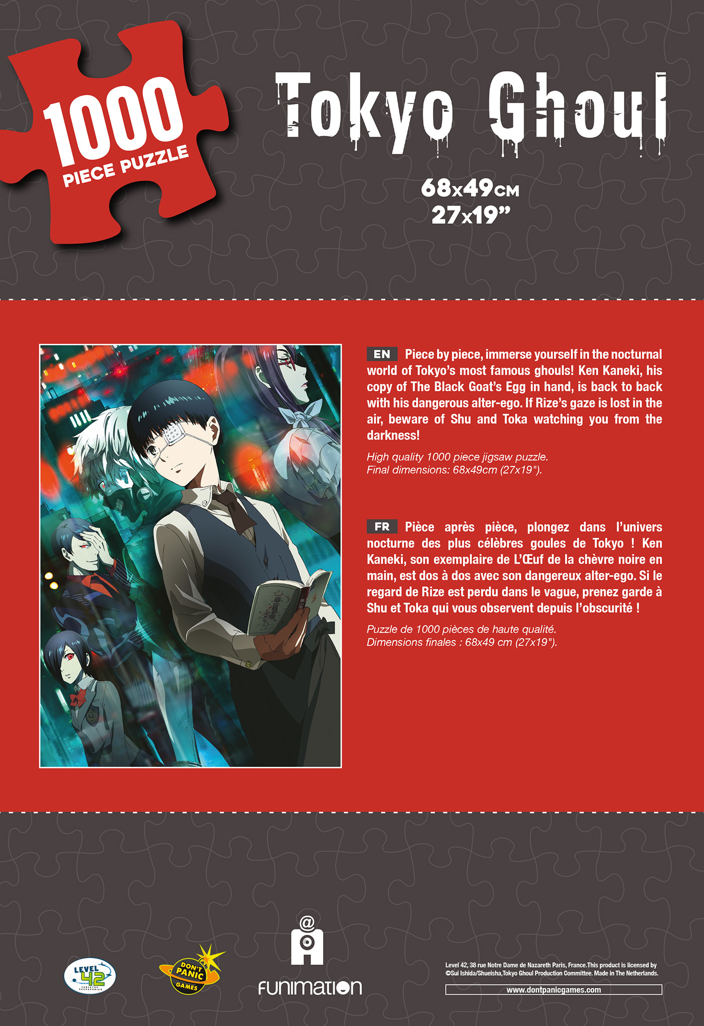 Tokyo Ghoul puzzle 1000 pièces - XXX - YNNIS