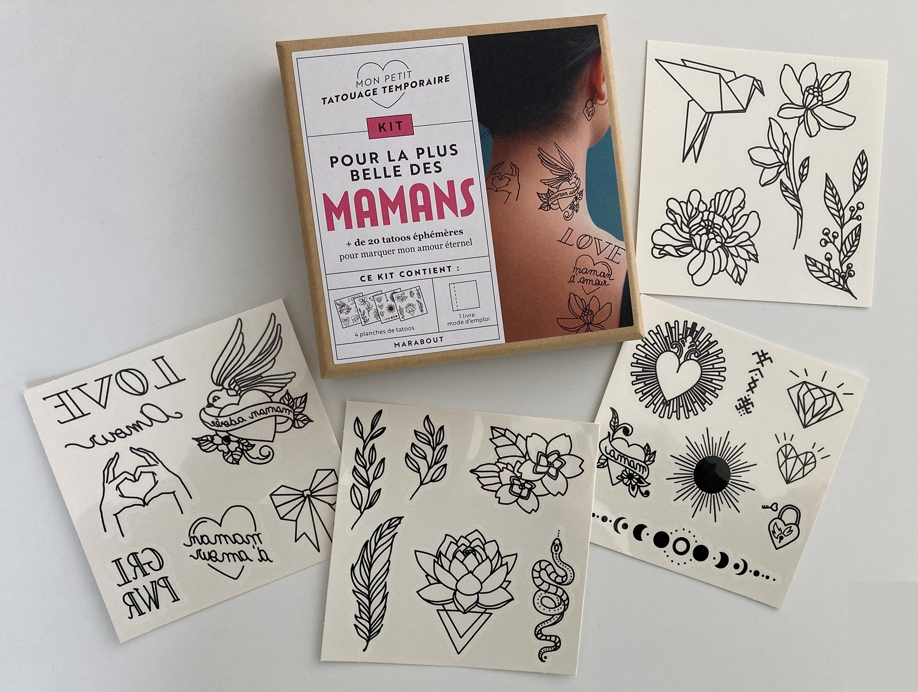 Kit tatoo pour la plus belle des mamans -  Nini Peony - MARABOUT