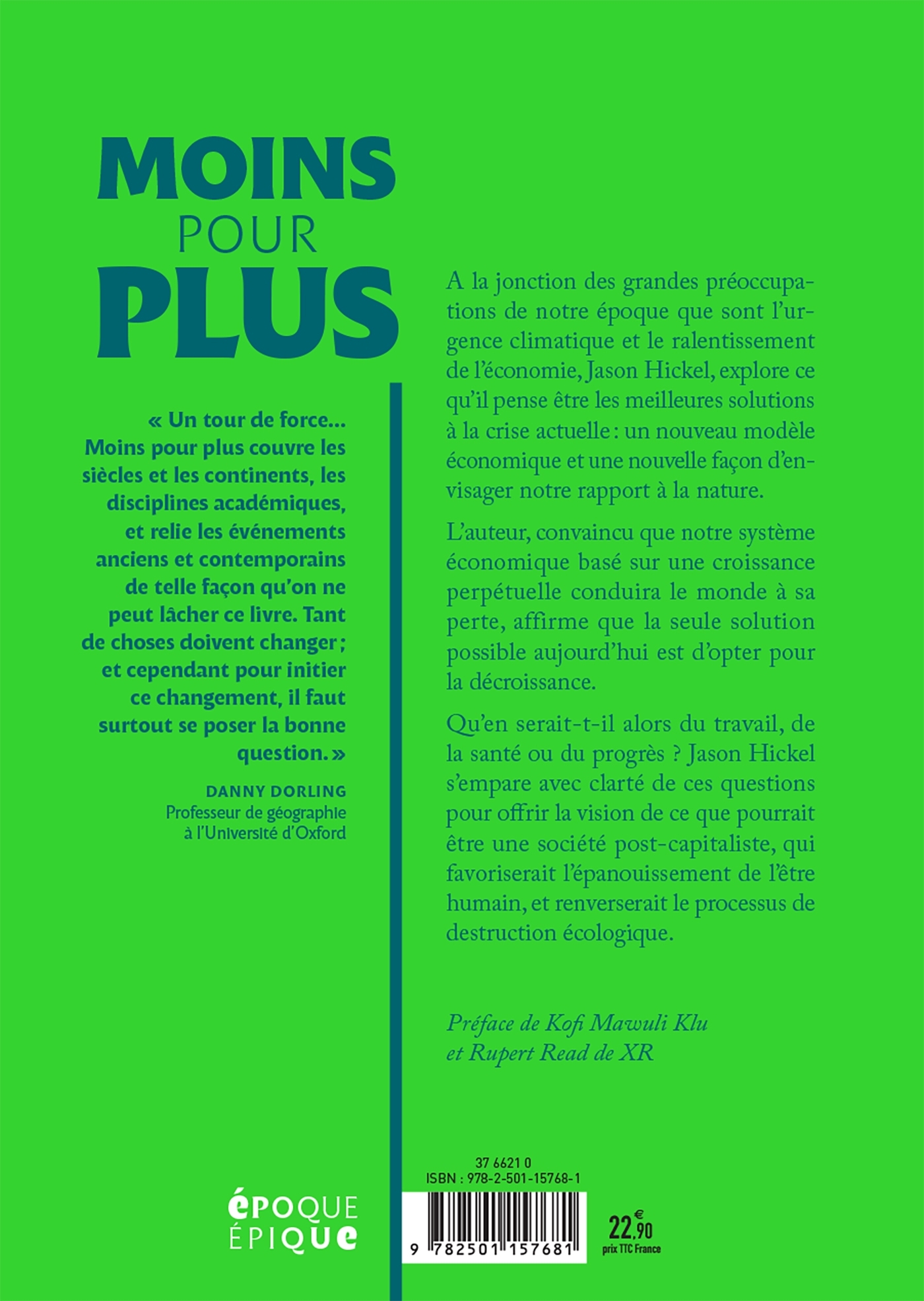 Moins pour plus - Jason Hickel - HACHETTE FICTIO