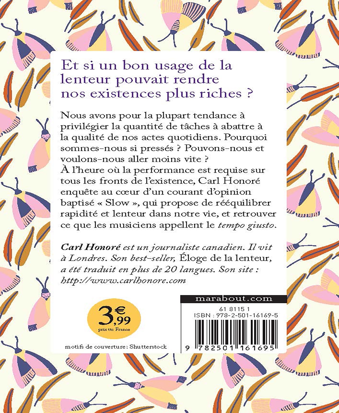 L'éloge de la lenteur - Carl Honoré - MARABOUT