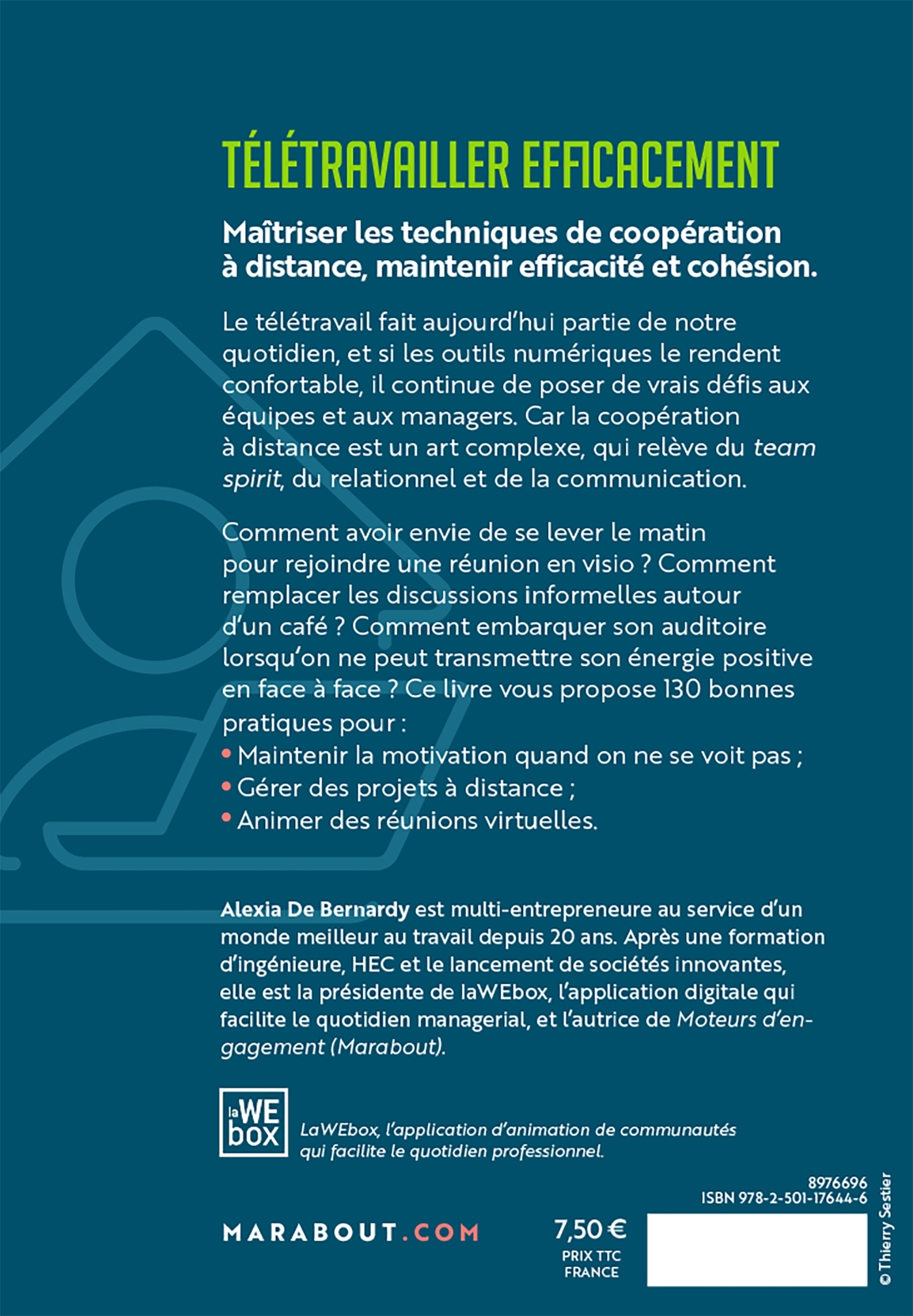 Télétravailler efficacement - Alexia de Bernardy - MARABOUT