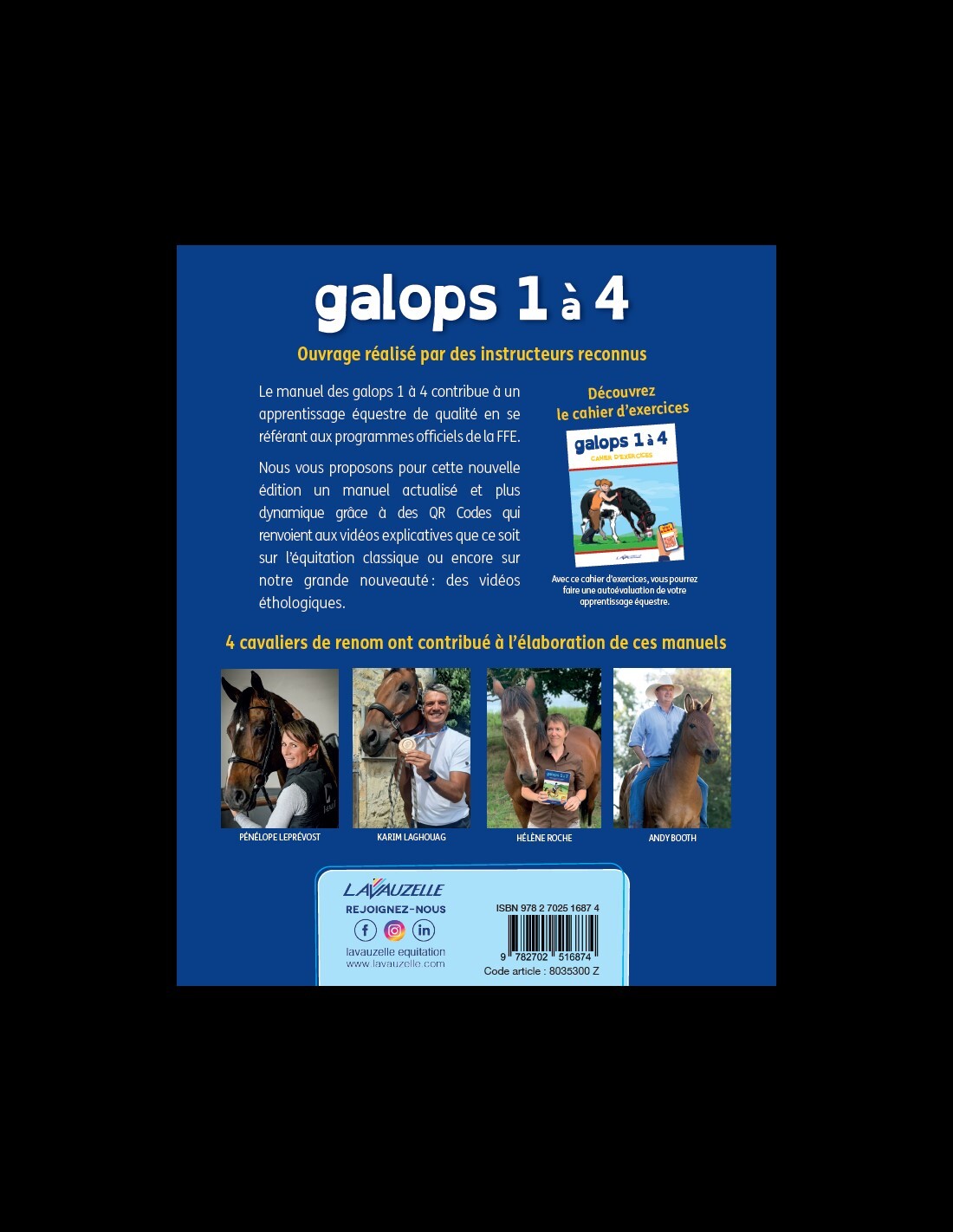 GALOPS 1 A 4 - MANUEL DE PREPARATION AUX EXAMENS FEDERAUX SELON LES PROGRAMMES OFFICIELS DE LA FFE - Bertrand Poisson - LAVAUZELLE