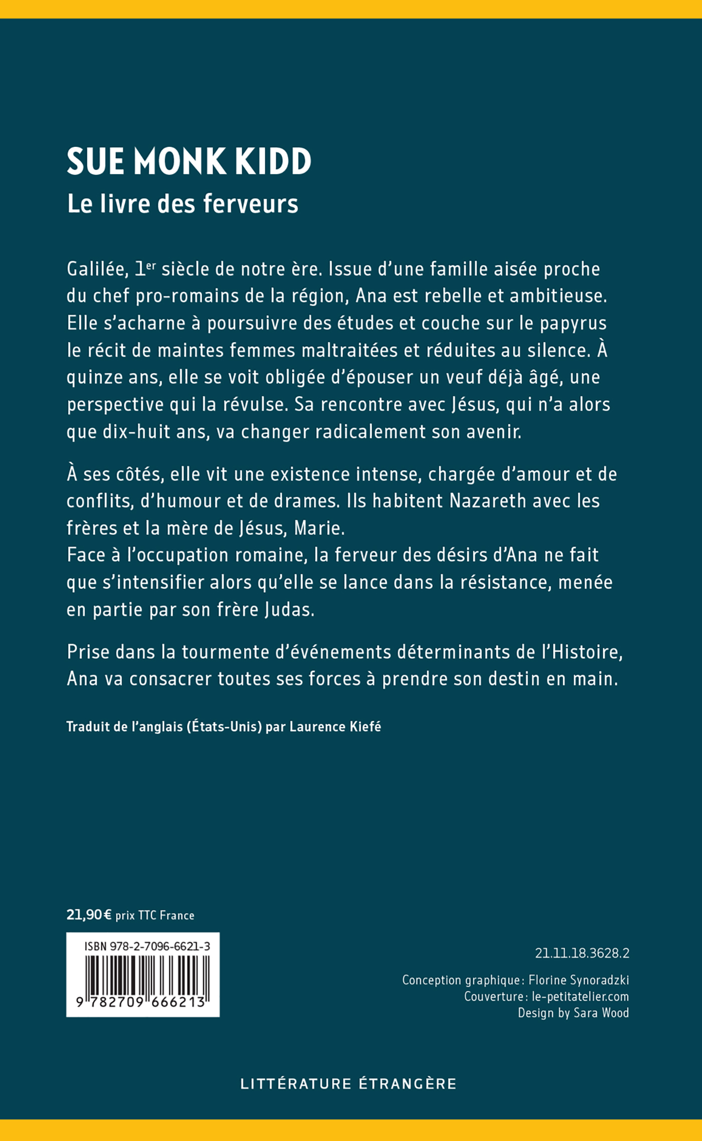 Le livre des ferveurs - Sue Monk Kidd - LATTES